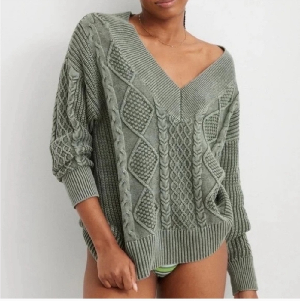 Aerie Cable Knit Sweater